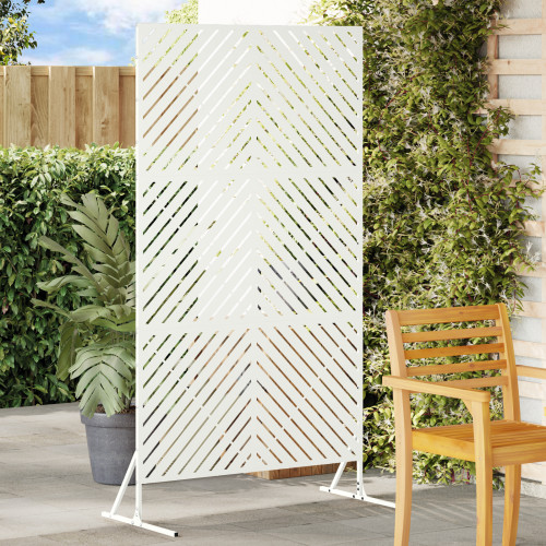 vidaXL Avskärmningsskärm 100 x 50 x 180 cm Stål Vit