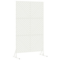 Produktbild för Avskärmningsskärm 100 x 50 x 180 cm Stål Vit