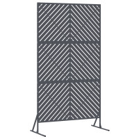 Produktbild för Avskärmningsskärm 100 x 50 x 180 cm Stål Antracit