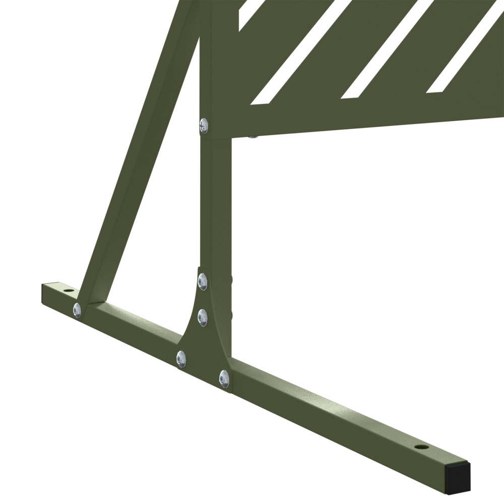 Produktbild för Avskärmningsskärm 100 x 50 x 180 cm Stål Olivgrön