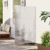 Produktbild för Avskärmningsskärm 100 x 50 x 180 cm Rostfritt stål Silver