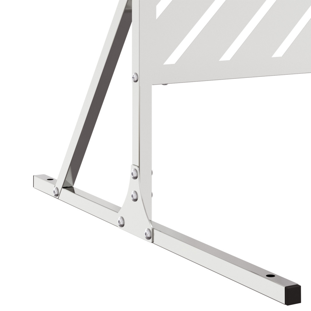 Produktbild för Avskärmningsskärm 100 x 50 x 180 cm Rostfritt stål Silver