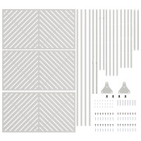 Produktbild för Avskärmningsskärm 100 x 50 x 180 cm Rostfritt stål Silver
