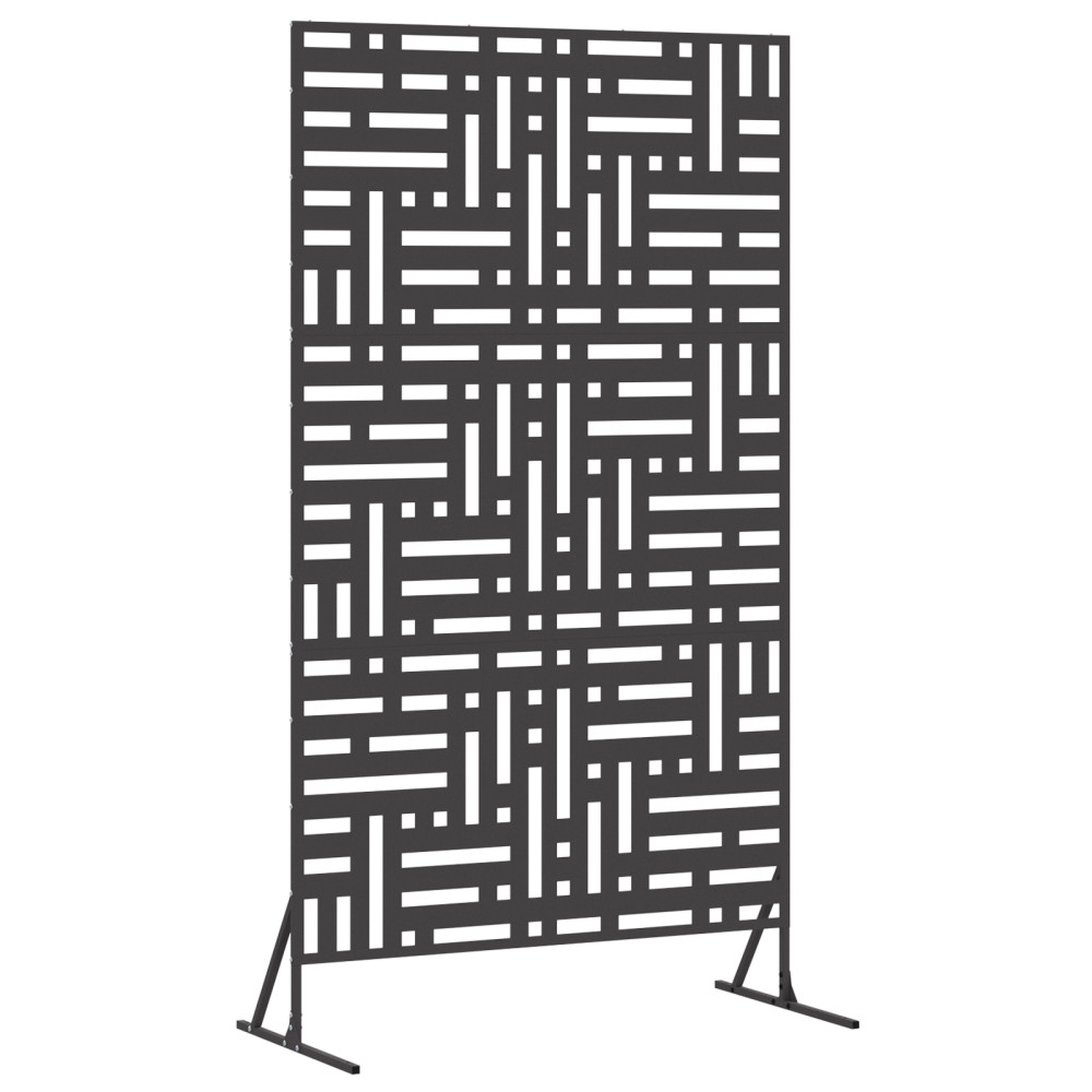 Produktbild för Avskärmningsskärm 100 x 50 x 180 cm Stål Svart
