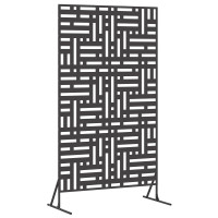 Produktbild för Avskärmningsskärm 100 x 50 x 180 cm Stål Svart