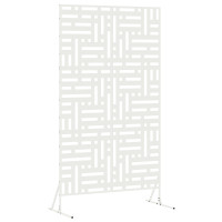 Produktbild för Avskärmningsskärm 100 x 50 x 180 cm Stål Vit