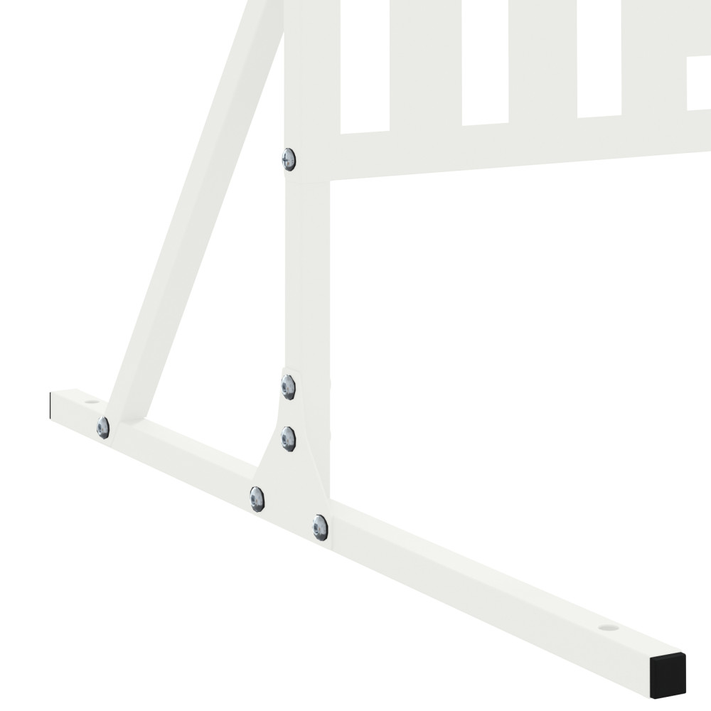 Produktbild för Avskärmningsskärm 100 x 50 x 180 cm Stål Vit