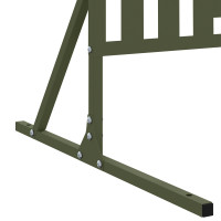 Produktbild för Avskärmningsskärm 100 x 50 x 180 cm Stål Olivgrön