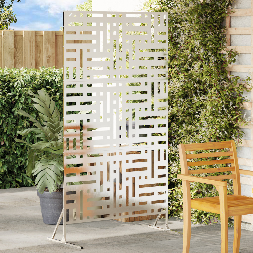 Produktbild för Avskärmningsskärm 100 x 50 x 180 cm Rostfritt stål Silver