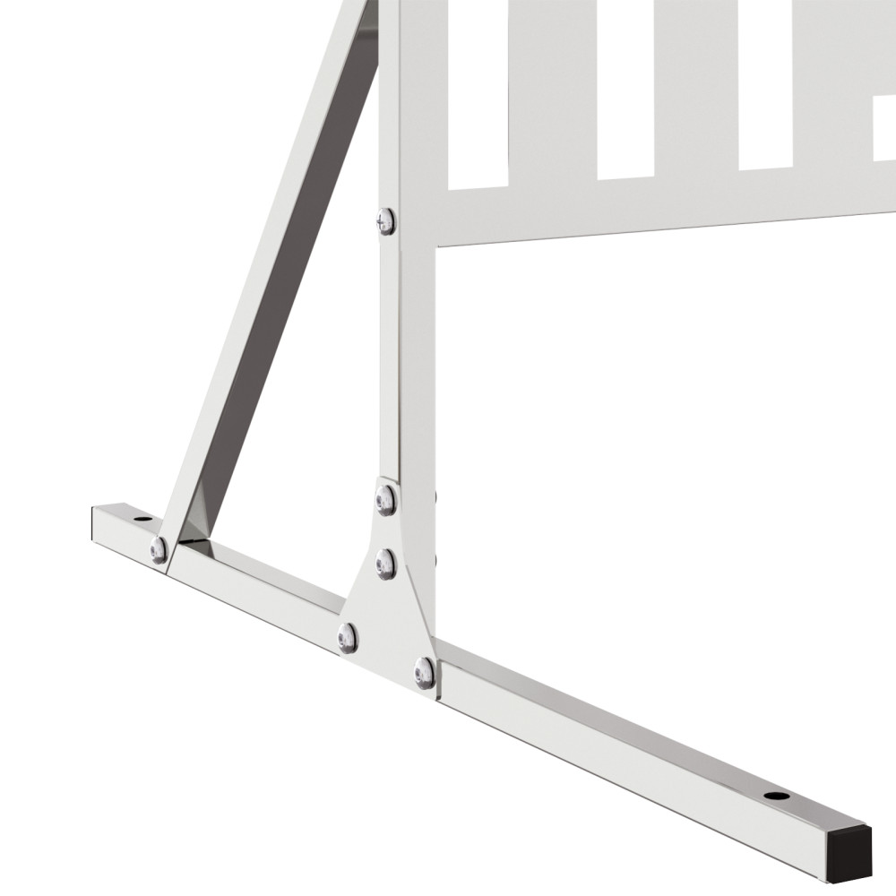 Produktbild för Avskärmningsskärm 100 x 50 x 180 cm Rostfritt stål Silver