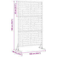 Produktbild för Avskärmningsskärm 100 x 50 x 180 cm Rostfritt stål Silver