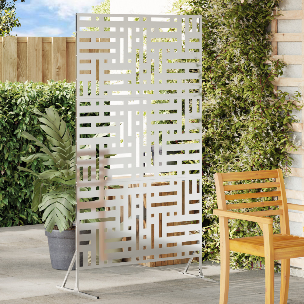 Produktbild för Avskärmningsskärm 100 x 50 x 180 cm Galvaniserat stål Silver