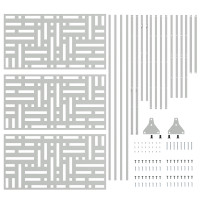 Produktbild för Avskärmningsskärm 100 x 50 x 180 cm Galvaniserat stål Silver
