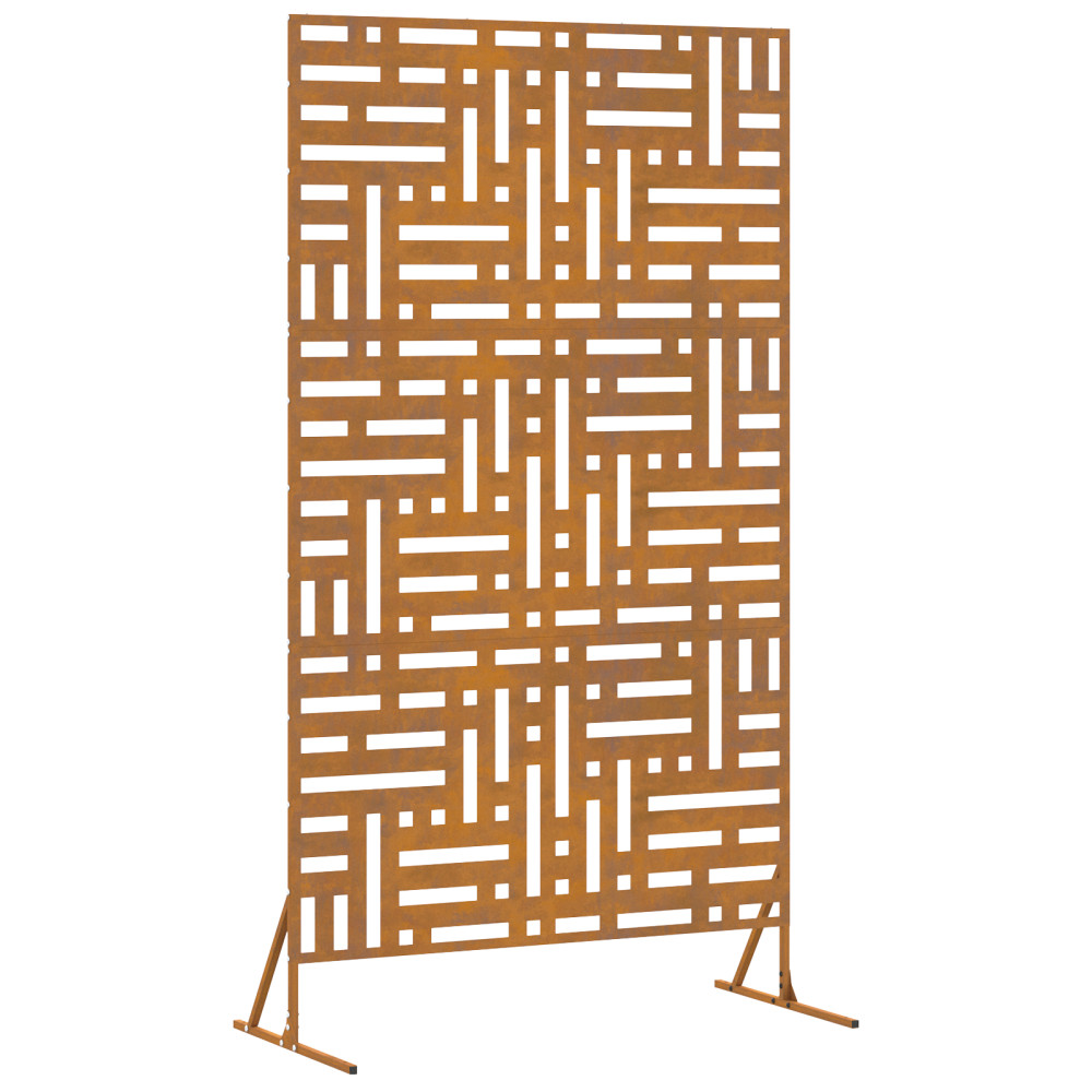 Produktbild för Avskärmningsskärm 100 x 50 x 180 cm Väderbeständig stål Rostig