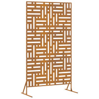 Produktbild för Avskärmningsskärm 100 x 50 x 180 cm Väderbeständig stål Rostig