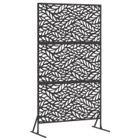 Produktbild för Avskärmningsskärm 100 x 50 x 180 cm Stål Svart