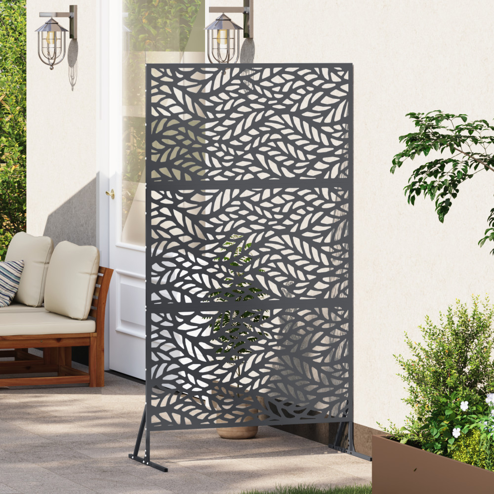 Produktbild för Avskärmningsskärm 100 x 50 x 180 cm Stål Antracit