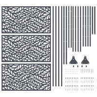 Produktbild för Avskärmningsskärm 100 x 50 x 180 cm Stål Antracit