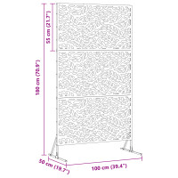 Produktbild för Avskärmningsskärm 100 x 50 x 180 cm Stål Antracit