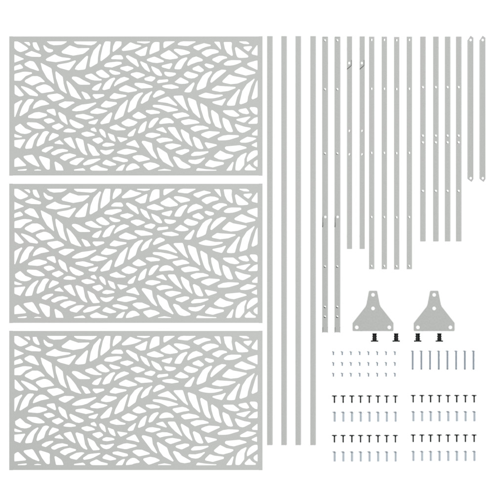 Produktbild för Avskärmningsskärm 100 x 50 x 180 cm Galvaniserat stål Silver