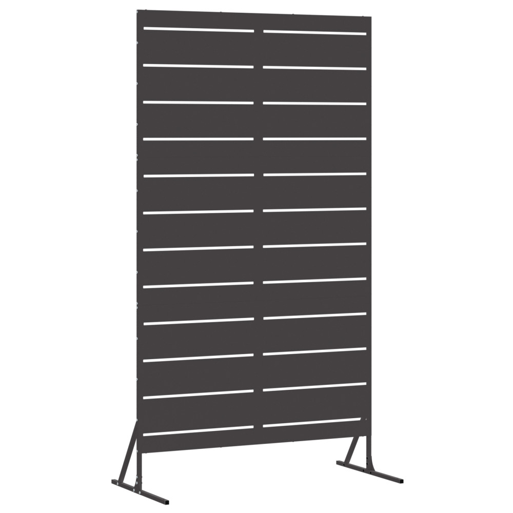 Produktbild för Avskärmningsskärm 100 x 50 x 180 cm Stål Svart