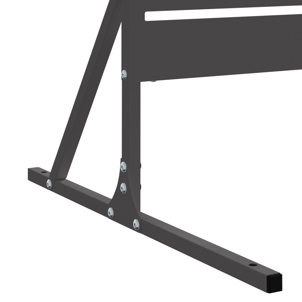Produktbild för Avskärmningsskärm 100 x 50 x 180 cm Stål Svart
