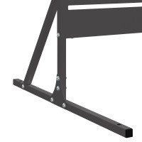 Produktbild för Avskärmningsskärm 100 x 50 x 180 cm Stål Svart