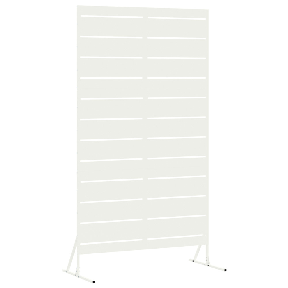 Produktbild för Avskärmningsskärm 100 x 50 x 180 cm Stål Vit