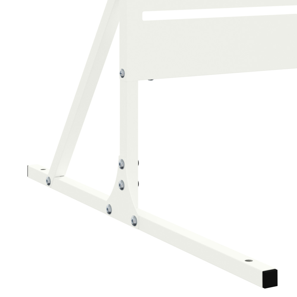 Produktbild för Avskärmningsskärm 100 x 50 x 180 cm Stål Vit