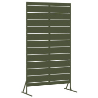 Produktbild för Avskärmningsskärm 100 x 50 x 180 cm Stål Olivgrön