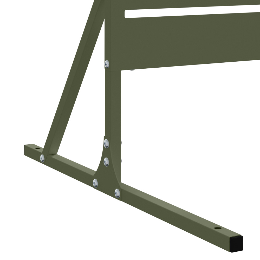 Produktbild för Avskärmningsskärm 100 x 50 x 180 cm Stål Olivgrön