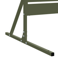 Produktbild för Avskärmningsskärm 100 x 50 x 180 cm Stål Olivgrön