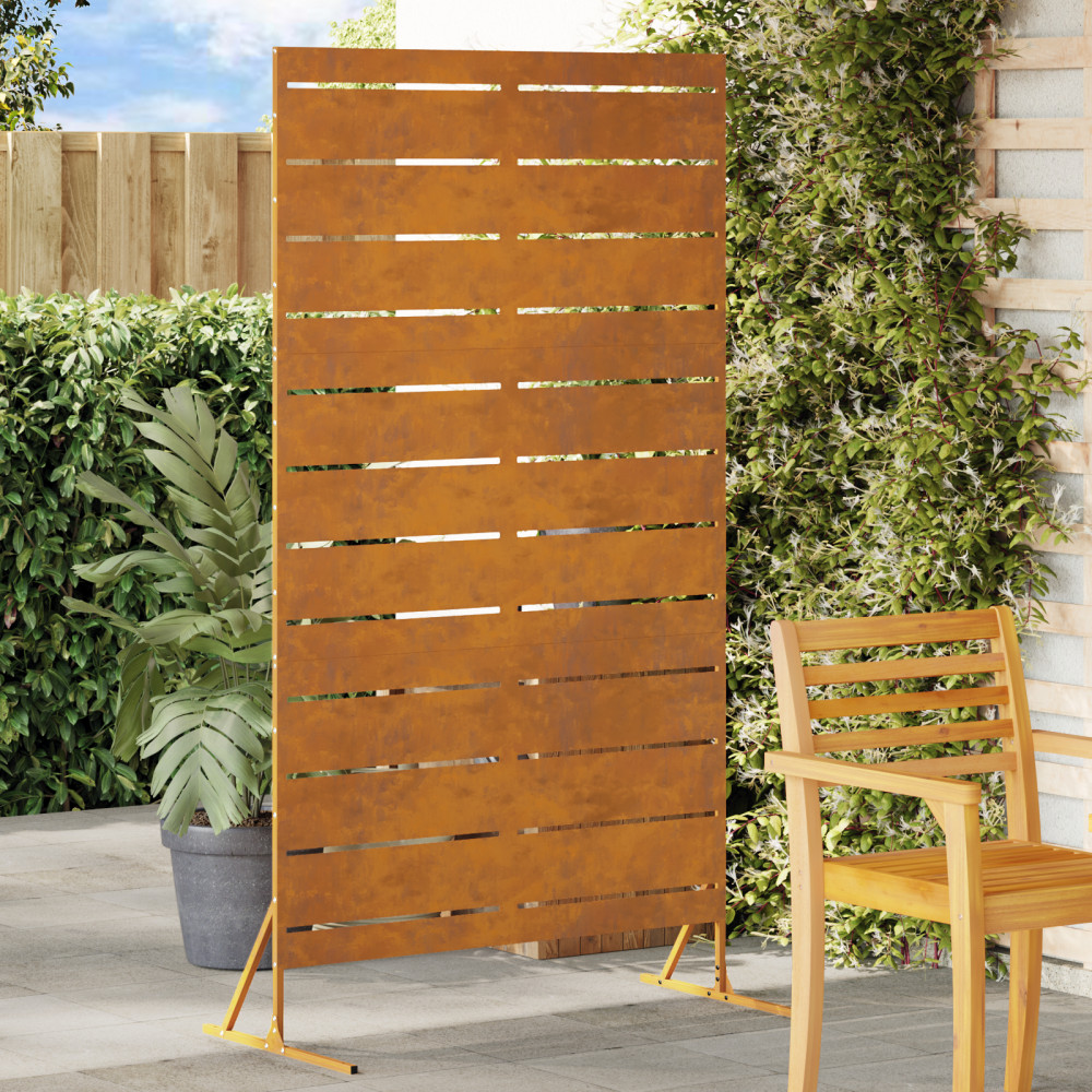 Produktbild för Avskärmningsskärm 100 x 50 x 180 cm Väderbeständig stål Rostig