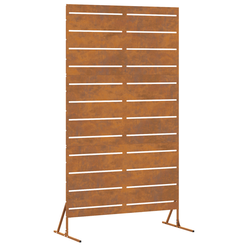 Produktbild för Avskärmningsskärm 100 x 50 x 180 cm Väderbeständig stål Rostig