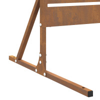 Produktbild för Avskärmningsskärm 100 x 50 x 180 cm Väderbeständig stål Rostig