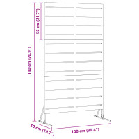Produktbild för Avskärmningsskärm 100 x 50 x 180 cm Väderbeständig stål Rostig