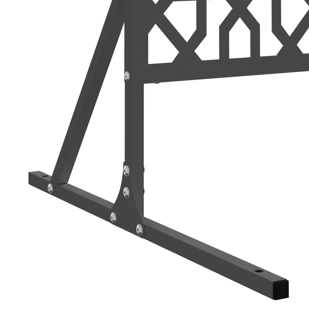 Produktbild för Avskärmningsskärm 100 x 50 x 180 cm Stål Svart