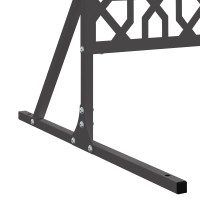 Produktbild för Avskärmningsskärm 100 x 50 x 180 cm Stål Svart