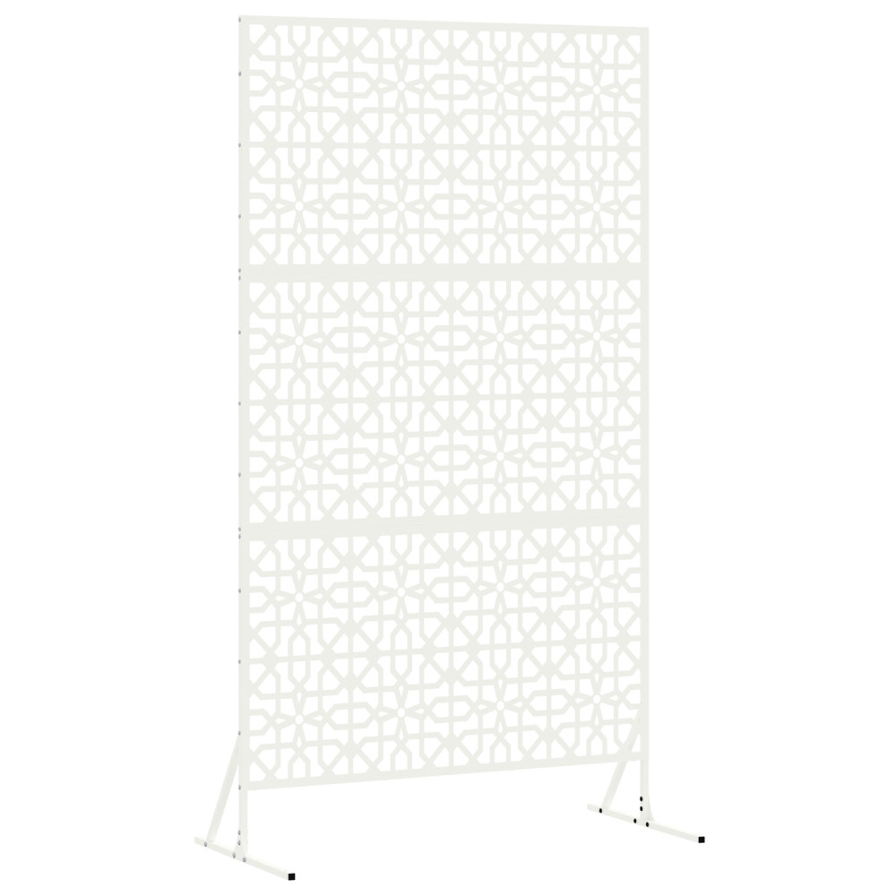 Produktbild för Avskärmningsskärm 100 x 50 x 180 cm Stål Vit