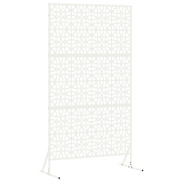 Produktbild för Avskärmningsskärm 100 x 50 x 180 cm Stål Vit