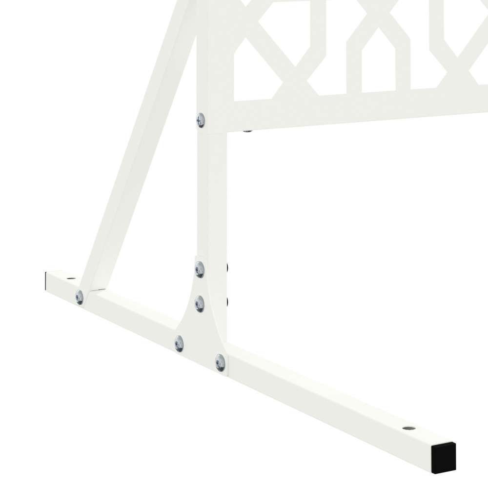 Produktbild för Avskärmningsskärm 100 x 50 x 180 cm Stål Vit