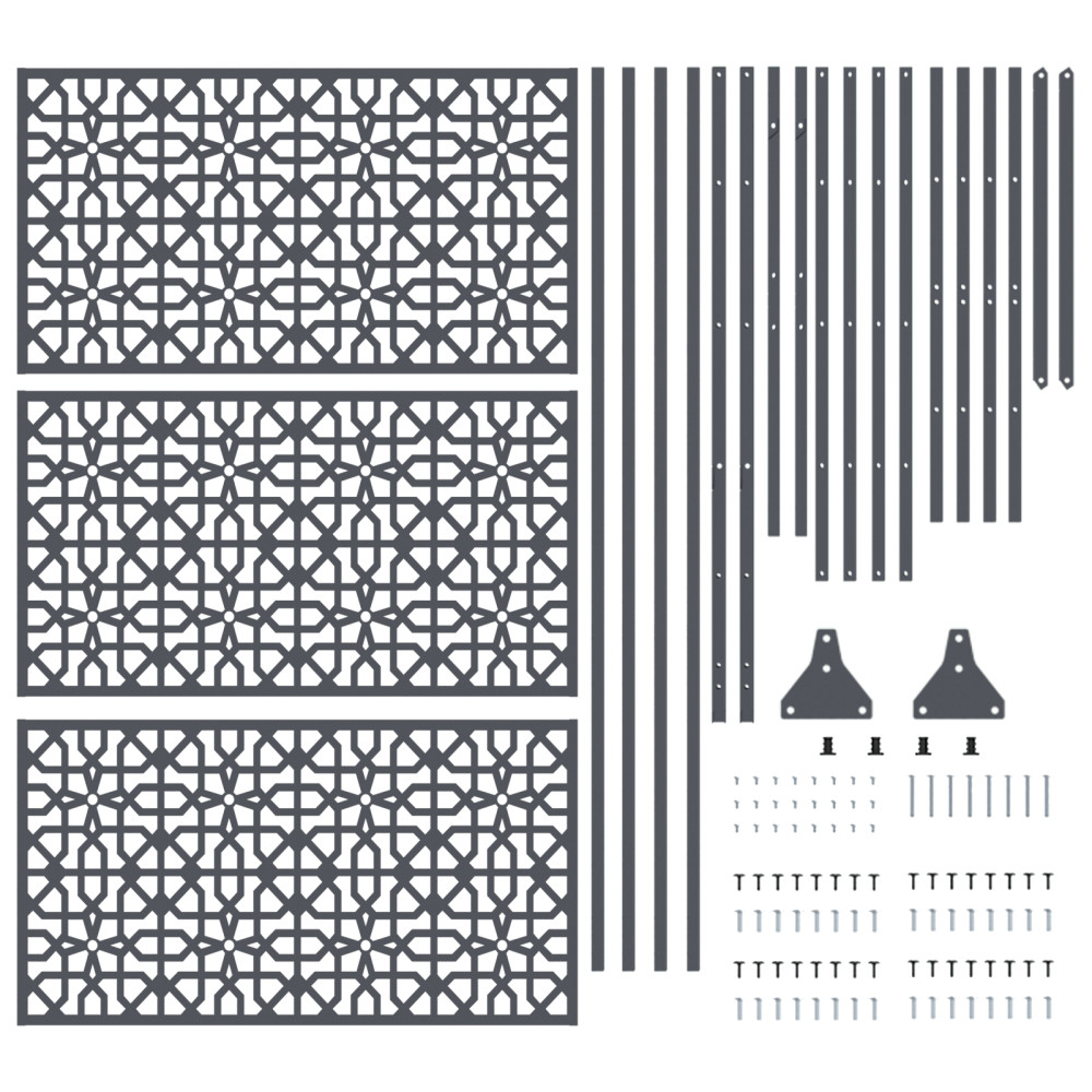 Produktbild för Avskärmningsskärm 100 x 50 x 180 cm Stål Antracit