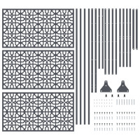 Produktbild för Avskärmningsskärm 100 x 50 x 180 cm Stål Antracit