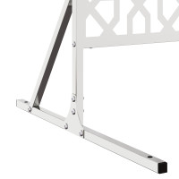 Produktbild för Avskärmningsskärm 100 x 50 x 180 cm Rostfritt stål Silver