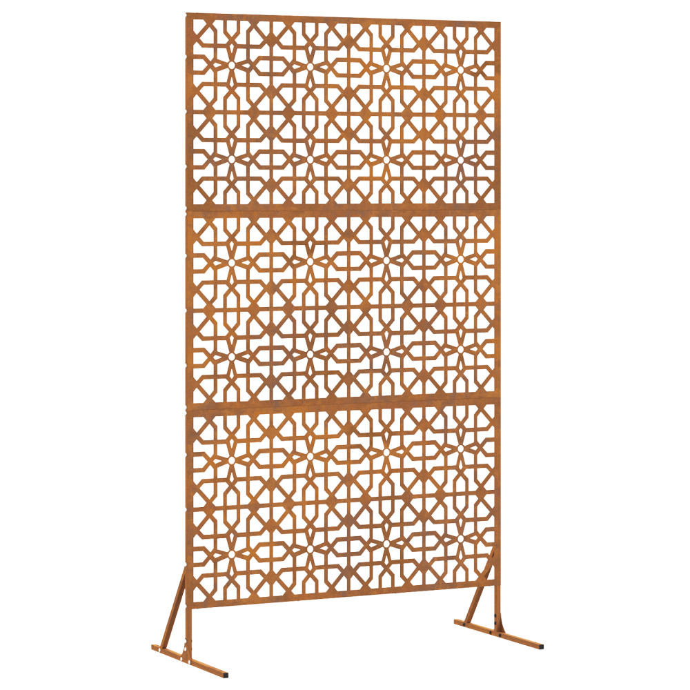 Produktbild för Avskärmningsskärm 100 x 50 x 180 cm Väderbeständig stål Rostig