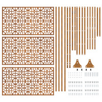 Produktbild för Avskärmningsskärm 100 x 50 x 180 cm Väderbeständig stål Rostig