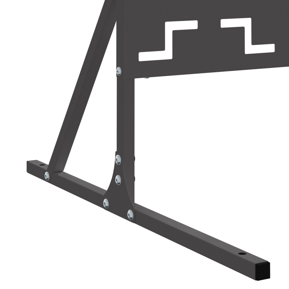 Produktbild för Avskärmningsskärm Svart 100 x 50 x 180 cm Stål
