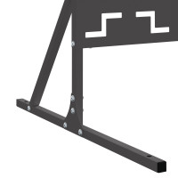 Produktbild för Avskärmningsskärm Svart 100 x 50 x 180 cm Stål
