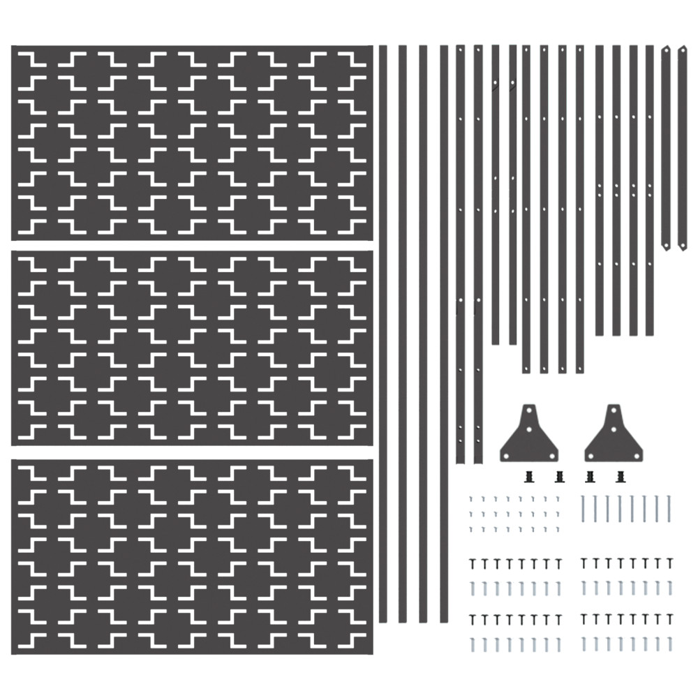 Produktbild för Avskärmningsskärm Svart 100 x 50 x 180 cm Stål