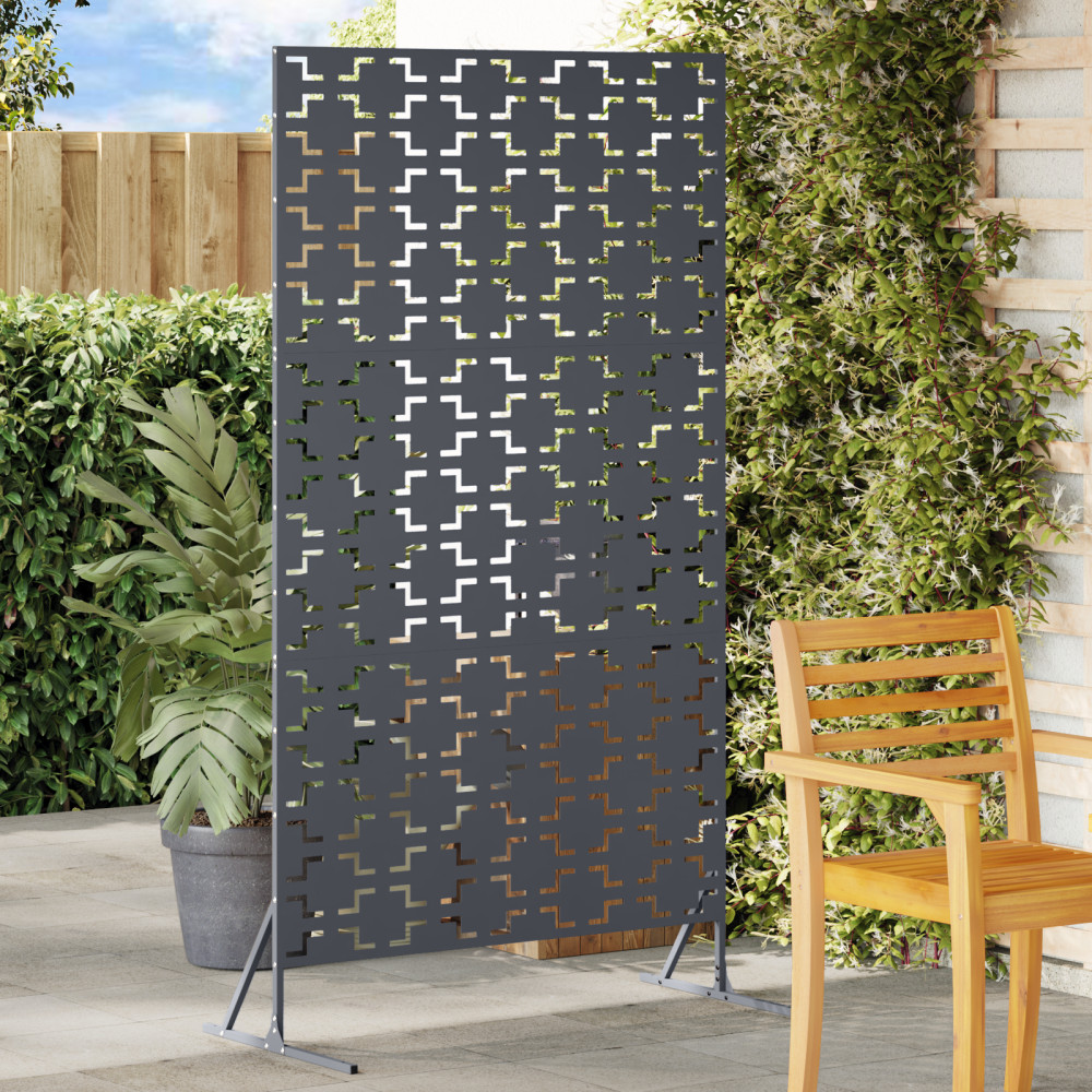 Produktbild för Avskärmningsskärm 100 x 50 x 180 cm Stål Antracit